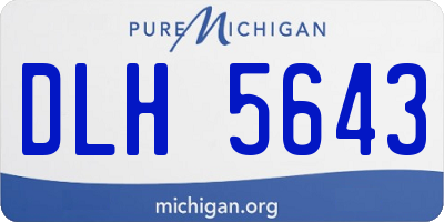 MI license plate DLH5643