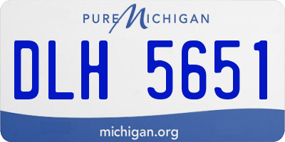 MI license plate DLH5651