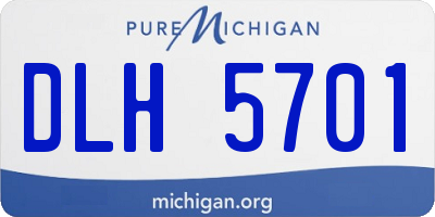 MI license plate DLH5701