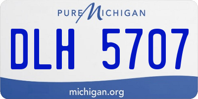 MI license plate DLH5707