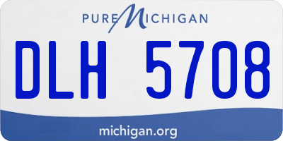 MI license plate DLH5708