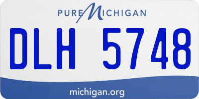 MI license plate DLH5748