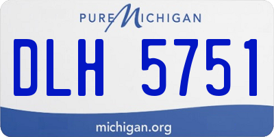 MI license plate DLH5751