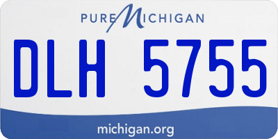 MI license plate DLH5755