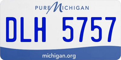MI license plate DLH5757