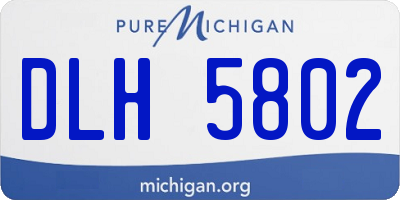 MI license plate DLH5802