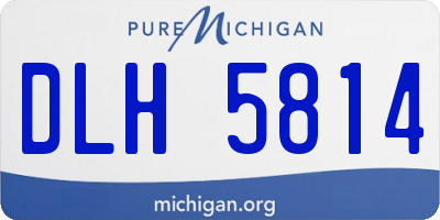 MI license plate DLH5814