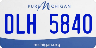MI license plate DLH5840
