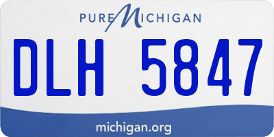 MI license plate DLH5847