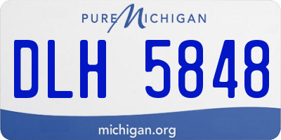 MI license plate DLH5848