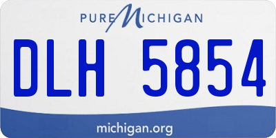 MI license plate DLH5854