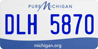 MI license plate DLH5870