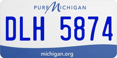 MI license plate DLH5874