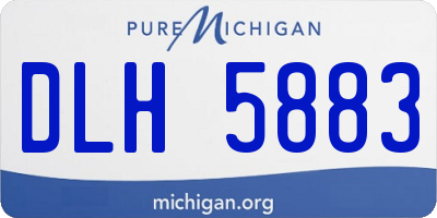 MI license plate DLH5883