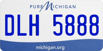 MI license plate DLH5888