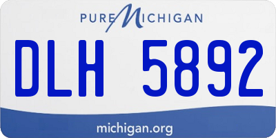 MI license plate DLH5892