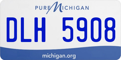 MI license plate DLH5908