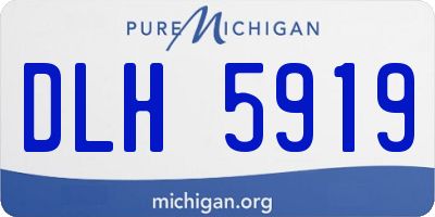 MI license plate DLH5919