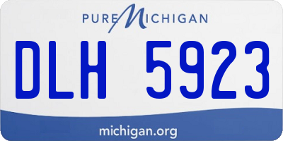 MI license plate DLH5923
