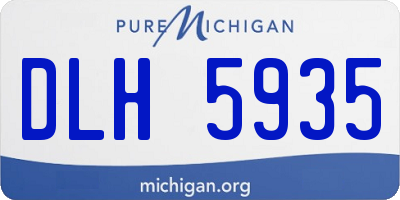 MI license plate DLH5935
