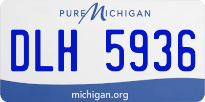 MI license plate DLH5936