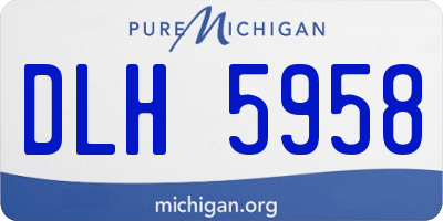 MI license plate DLH5958