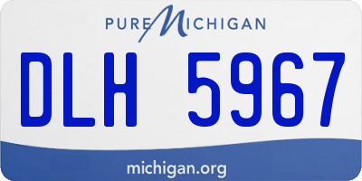 MI license plate DLH5967