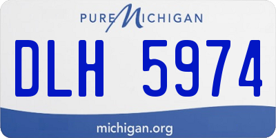 MI license plate DLH5974