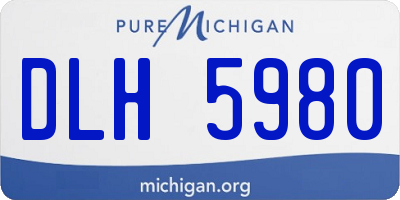 MI license plate DLH5980