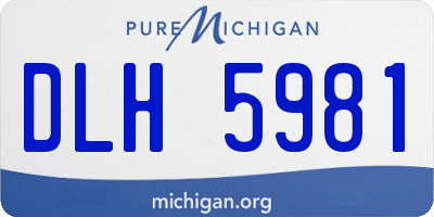 MI license plate DLH5981