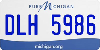 MI license plate DLH5986