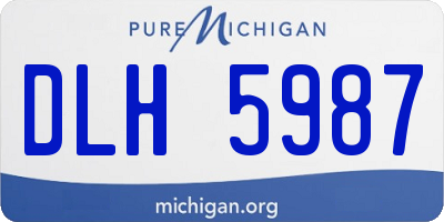 MI license plate DLH5987