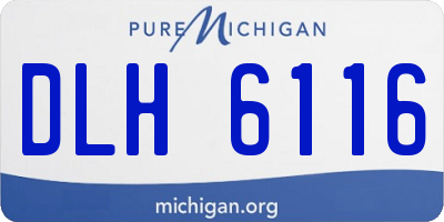 MI license plate DLH6116