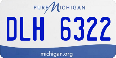 MI license plate DLH6322