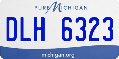 MI license plate DLH6323