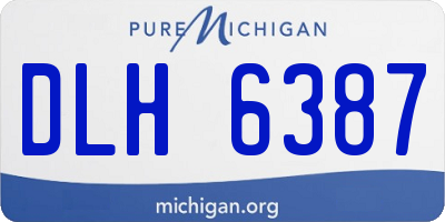 MI license plate DLH6387