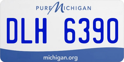 MI license plate DLH6390