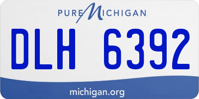 MI license plate DLH6392