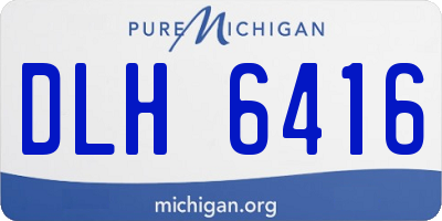 MI license plate DLH6416