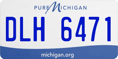 MI license plate DLH6471