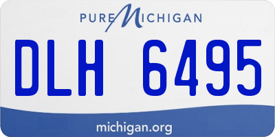 MI license plate DLH6495