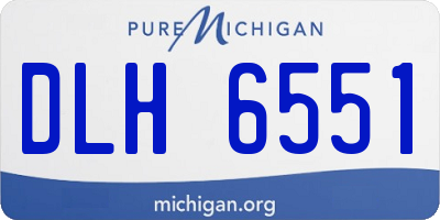 MI license plate DLH6551