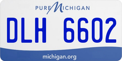 MI license plate DLH6602