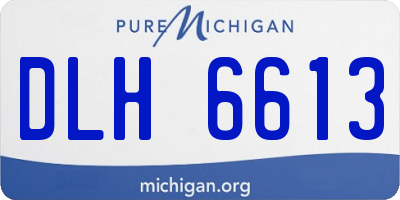MI license plate DLH6613