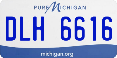 MI license plate DLH6616