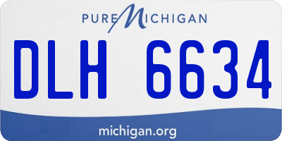 MI license plate DLH6634