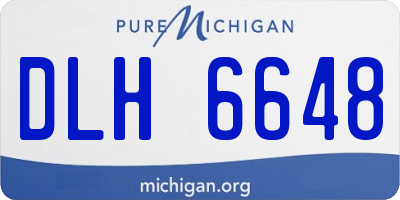 MI license plate DLH6648