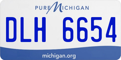 MI license plate DLH6654