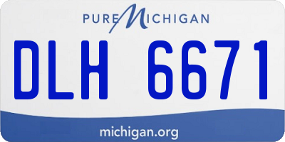 MI license plate DLH6671