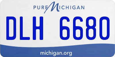 MI license plate DLH6680